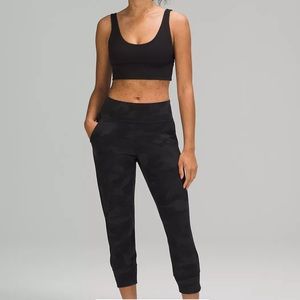 NWT Lululemon Align high-rise cropped jogger, sz 2, camo in black and grey.